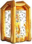 SAYOK Inflatable Cash Cube Booth Inflatable Money Grab Machine Booth with 750W Air Blower for Business Advertising Event Promotion (4.92' x 4.92' x 8.2' Gold)