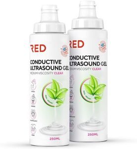 Conductive Ultrasound Gel for Ultrasonic Cavitation, Body Sculpting, TENS & Baby Dopplers, 2 x 8.45 fl oz - Long-Lasting, Hypoallergenic - For Clinics & Portable Devices - 2 Bottles, 8.45 fl oz/250mL