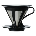 HARIO Paperless Coffee Dripper Black Stainless Steel Filter CFOD-02