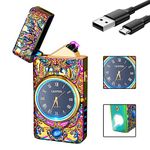 SKRFIRE Golden Dragon Lighter, Electric arc Lighter, USB Lighter Multifunctional Lighter, Fashion Lighter, Metal Lighter Luminous Real Watch dial LED Lighting (Multicolour)