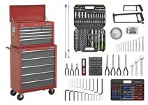 Sealey Ap2250Bbcombo Topchest & Rollcab Combi 14 Drawer Bearing & 239Pc Tool Kit