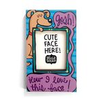 Alicia Souza Fridge Magnet Photo Frame, How I Love This Face, Small Picture Frame, Multicolor, Ideal Gift, Water Resistent 3W x 3.3H CM