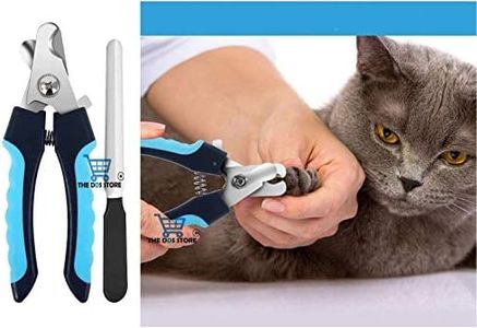 The DDS Store Cat Nail Clipper with Safety Guard to Avoid Over-Cutting & Free Nail File, Dog Nails Clippers Small to Large, Pet Nail Clippers for Dogs Cats Birds Guinea Pig Animal Claws, 1 Piece