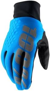 100% HYDROMATIC BRISKER Cold Weather Motocross and Snowmobile Gloves - Warm Water Resistant MX & Powersport Racing Protective Gear (SM - BLUE)