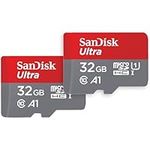 SanDisk 32GB 2-Pack Ultra microSDHC UHS-I Memory Card (2x32GB) - SDSQUA4-032G-GN6MT