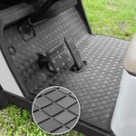 RIZINKART Golf Cart Floor Mat,Upgraded Non-Slip Full Coverage Liner Fits EZGO TXT (1994-2023), Express S4 (2012-2020), Valor, Workhorse Models - 1/3'' Thick Durable Rubber Heavy Duty Mats Easy Clean