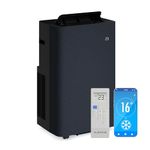 Klarstein AireLux Portable Air Conditioner - 14,000 BTU, Smart App & Voice Control, for Rooms up to 30 m², 4-in-1 Cooling, Dehumidifier, Fan & Sleep Mode, Quiet, Dark Grey