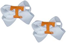 Divine Creations NCAA Tennessee Volunteers Toddler Bow Pair, Orange/White, One Size