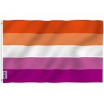 ANLEY Fly Breeze 3x5 Feet Sunset Lesbian Pride Flag - Vivid Color and UV Fade Resistant - Canvas Header and Double Stitched - LGBT Les Sunset Pride with Brass Grommets 3 X 5 Ft