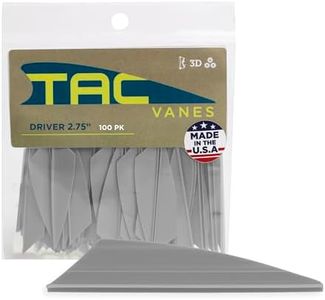 TAC Vanes 2.75" Driver Arrow Vanes | Archery Fletching for Compound & Crossbow | Durable, Lightweight, High Accuracy 100 Pack