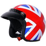 Zorax ZOR-604 Union Jack XL (61cm) Scooter Motorcycle Motorbike Open Face Crash Jet Helmet for Men Women Road Legal ECE2206