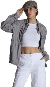 Members Only Women's Packable Oversized Jacket - Light Grey Large