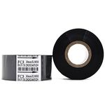 BAR-CODING TECH®, Coding Foil Hot Stamping Foil Thermal Transfer Ribbon for Coding Printer Machine (30 mm x 100 m, Black) -5 Rolls