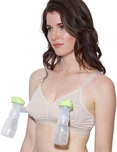 The Dairy Fairy Rose Nursing and Hands-Free Pumping Bra (X-Large, Naked)