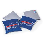 NFL Pro Football Buffalo Bills Dual-Sided Bean Bags by Wild Sports, 4 Pack - Premium Toss Bags for Cornhole Sets