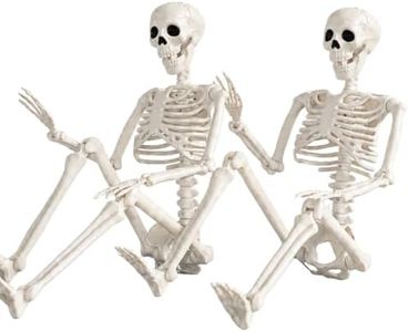 Abakuku 2 Pack 36" Halloween Skeleton Decorations,Human Bones for Halloween Party with Movable Joints,for Haunted Houses, Front Lawn, Graveyard Props