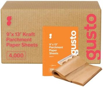 Comfy Package [Case of 4,000] 9x13 Inch Pre-Cut Parchment Paper Baking Sheets, Non-Stick, Unbleached, Parchment Paper Sheets for Baking & Cooking - Kraft