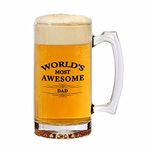 Giftcart World'd Most Awesome Dad Transparent Beer Mug