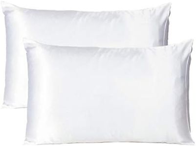 Fashion Decor Hub Pillowcase Set 300 TC Satin Soft Comfortable Pillow Case Satin Silk Pillow Cover for Hair and Skin Home Bedroom Decor Pack of 2 PC