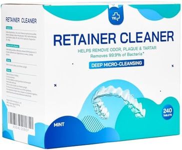 Retainer & Denture Cleaner Tablets (240 count) - Dental Aligner, Mouth & Night Guards, False Teeth Cleaning