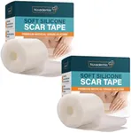 NUVADERMIS Clear Silicone Scar Tape for Surgical Scars - 120" x 1.5" Rolls - Section, Tummy Tuck, Keloid, and Surgical Scars - Reusable Medical Grade Silicone Scar Tape - Pack of 2