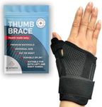 Dr. Arthritis Essentials Thumb Brace, Medical Thumb Splint Right & Left Hand, Wrist and Thumb Support, Dequervains Tenosynovitis Splint, Thumb Spica Splint, Thumb Support for Arthritis (Black; Single)