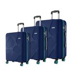 Safari Polypropylene Spinner Pentagon Pro 8 Wheels Set Of 3(Cabin + Medium + Large)Trolley Bags,Hard Case,360º Wheeling Luggage,Travel Bag,Suitcase For Travel,Trolley Bags For Travel,Navy,55,65,75 cm