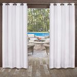 Exclusive Home Curtains Miami Grommet Top Curtain Panel, 54x120, Winter White, 2 Panels