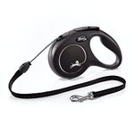 Flexi New Classic Medium Cord Retractable Leash 16-Feet/5-Meter - Black