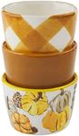 Mud Pie Buffalo Check Ramekin Set, Orange