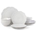 Lenox 884535 Chelse Muse Floral White 12-Piece Dinnerware Set