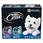 CESAR Adult Wet Dog Food Classic Loaf in Sauce Entrées - Pork Tenderloin - Top Sirloin, 100g Tray (12 Pack)