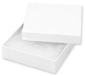 Darice Jewelry Boxes - White - 3.5 x 3.5 x 7/8 inches - 6 pieces