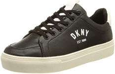 DKNY Women's CARA Sneaker, Black/White, 4 UK