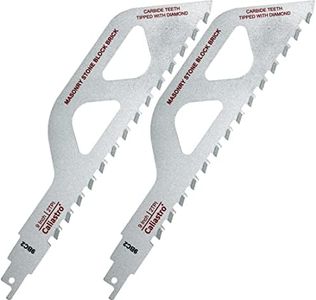 9-Inch Brick, Masonry, Aerated Concrete, Engineered Stone Cutting Reciprocating Saw Blade - Caliastro 2-Pack