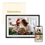 Eptusmey WiFi Digital Picture Frame with 32GB, 10" IPS HD Touch Screen Smart Photo Frame, Auto-Rotate, Send Pictures or Videos Remotely, Great Gift, Classic Black