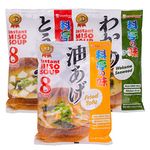 WaNaHong Marukome Instant Japanese Miso Soup Assorted Mix Package (24 servings) | TOFU, WAKAME, ABURAAGE FRIED TOFU