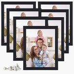 Giftgarden 8x10 Picture Frame Multi Photo Frames Set for Wall or Tabletop Display, 7 Pack, Black