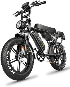 OUXI V8 Max Electric Bike for Adults, Electric Mountain Bike with Dual 48V 15Ah Removable Larger Battery, Peak 1500W Motor Adult Electric Bicycles, 20''x 4.0 Fat Tire E Bike, Hydraulic Brakes