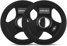 Cortex Tri-Grip Olympic Plates Pair, 50 mm, 5 kg, Black