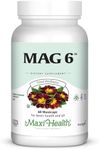 Magnesium B6 Mag 6 Magnesium Glycinate with Vitamin B6 Promote Healthy Bone Mineralization, Support Nerve & Muscle Function, Energy Metabolism - Non-GMO, Vegan, Gluten Free, Kosher 60 Capsules