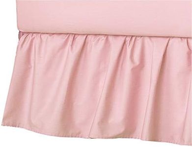 American Baby Company Ultra Soft Microfiber Ruffled Porta/Mini-Crib Skirt, Pink, for Girls