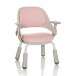 hjh OFFICE children's desk chair KID GRO children's office chair with height-adjustable backrest, pink