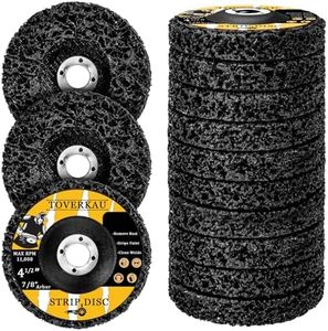 TOVERKAU 10 Pack 4.5 inch Strip Discs for Angle Grinder, Wire Stripping Wheel Paint Remover for Metal Surfaces, Abrasive Wheels Grinding Discs for Rust Welds Oxidation (4-1/2" x 7/8")