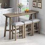 Sofa Table with Stools and Outlet K