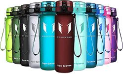 Super Sparrow Sports Water Bottle - 1000ml - Non-Toxic BPA Free & Eco-Friendly Tritan Co-Polyester Plastic - For Running, Gym, Yoga, Outdoors and Camping