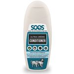 Soos Pet Conditioner Ultra Crème Natural Dead Sea Minerals Smoothness Polish Deeply Absorbing with Vitamins Essential Oils Natural Ingredients for Dogs and Cats - 1 Pack (250ml)