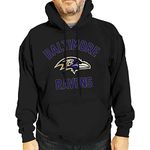 Team Fan Apparel NFL Adult Gameday Hooded Sweatshirt - Poly Fleece Cotton Blend - Stay Warm and Represent Your Team in Style, Black, X-Large