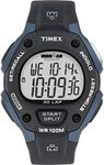 Timex Ironman Classic 30 Full-Size 38mm Watch, Black/Dark Blue, 16mm, Timex Ironman Classic 30 Full-Size 38mm Watch