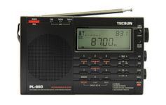 TECSUN PL-660 Dual Conversion Portable Digital Radio FM Stereo/MW/SW/LW /SSB/Air Band Receiver Time Display Alarm Clock Good Choice for Navigation and Amateur Radio Enthusiasts (660EU-Black)